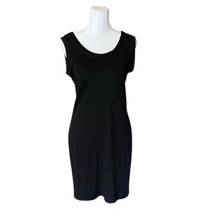 Black Sleeveless Knit Sheath Dress Size 8
